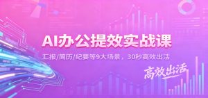 AI办公提效实战课：汇报/简历/纪要等9大场景，30秒高效出活-网创项目总站