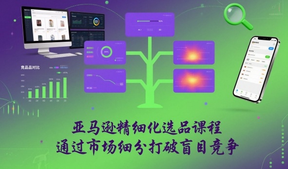 亚马逊精细化选品课程，通过市场细分打破盲目竞争-网创项目总站