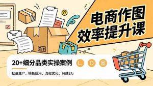 电商作图效率提升课，批量生产、模板应用、流程优化，20+细分品类实操案例，月赚3万-网创项目总站