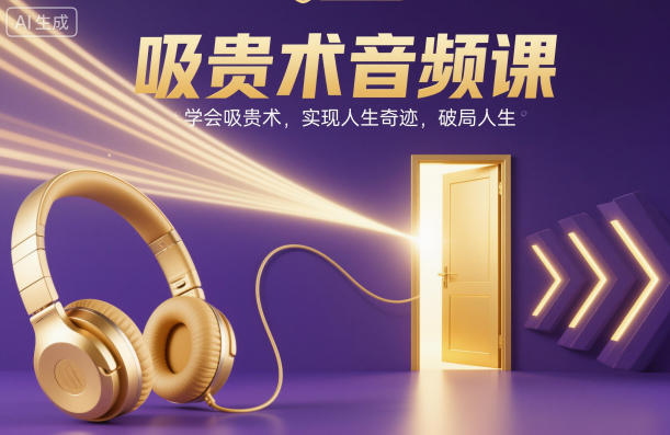吸贵术音频课，学会吸贵术，实现人生奇迹，破局人生-网创项目总站