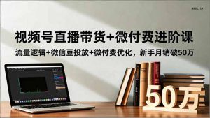 视频号直播带货+微付费进阶课：流量逻辑+微信豆投放+微付费优化，新手月销破50万-网创项目总站