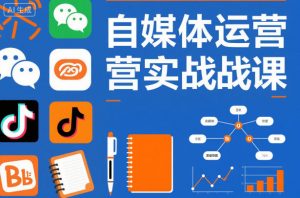 自媒体运营实战课，掌握一套系统的自媒体运营底层方法论，成为优秀的内容创作者-网创项目总站
