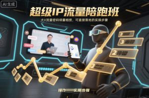 超级IP流量陪跑班，大V流量密码倾囊相授，可直接落地的实操步骤-网创项目总站