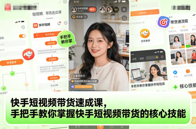 快手短视频带货速成课，手把手教你掌握快手短视频带货的核心技能-网创项目总站