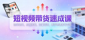 短视频带货速成课：选品逻辑，拍摄剪辑，流量运营，新手快速起号变现-网创项目总站