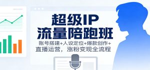 超级IP流量陪跑班：账号搭建+人设定位+爆款创作+直播运营，涨粉变现全流程-网创项目总站