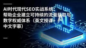 AI时代现代SEO实战系统：帮助企业建立可持续的流量获取与数字权威体系(英文授课+中文字幕-网创项目总站