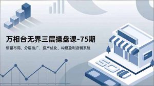 万相台无界三层操盘课-75期，销量布局、分层推广、投产优化，构建盈利店铺系统-网创项目总站