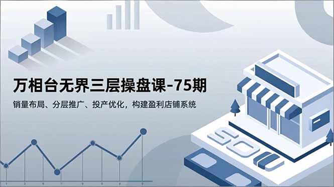 万相台无界三层操盘课-75期，销量布局、分层推广、投产优化，构建盈利店铺系统-网创项目总站