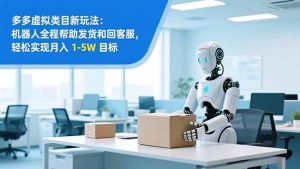 从 0 到 1 搭建：拼多多虚拟类目工作室矩阵，2025 月入 1-5W 指南-网创项目总站