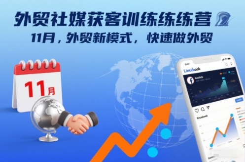外贸社媒获客训练营11月，外贸新模式，快速做外贸-网创项目总站