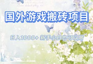 国外游戏全自动搬砖项目，日入10张，新手小白也可做，项目红利期，先搞先吃肉【揭秘】-网创项目总站