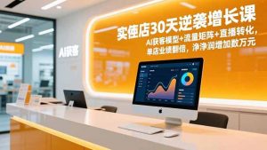 实体店30天逆袭增长课，AI获客模型+流量矩阵+直播转化，单店业绩翻倍，净利润增加数万元-网创项目总站