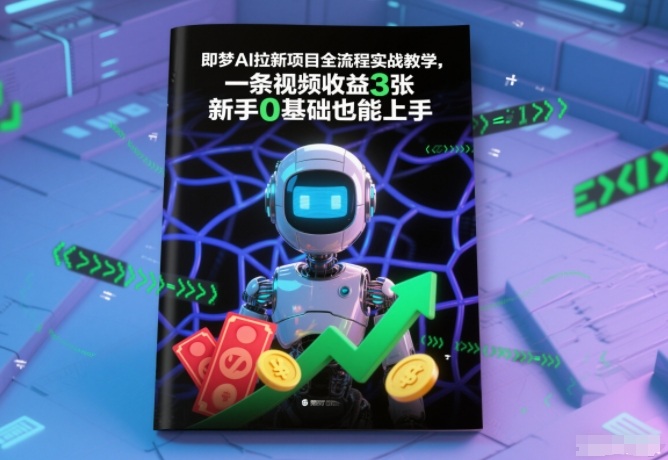 即梦AI拉新项目全流程实战教学，一条视频收益3张，新手0基础也能上手-网创项目总站