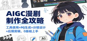 AIGC漫剧制作全攻略：工具使用+MJ生成+分镜设计+后期剪辑，0基础上手-网创项目总站