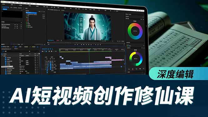 AI短视频创作修仙课，从炼气到金仙、爆款复刻、深度编辑，掌握全栈AI能力-网创项目总站