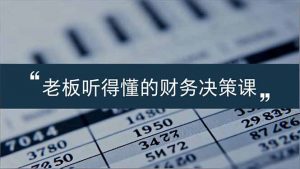 老板能听得懂的财务决策课，报表解读、数据洞察、风险识别，用财务驱动业务增长-网创项目总站