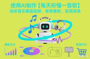 使用AI制作【每天听懂一首歌】动听音乐赛道视频，条条爆款，变现简单-网创项目总站