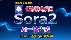 Sora2生成《跨境电商》英文短视频，实操搭建教学课，通俗易懂，包教包会-网创项目总站