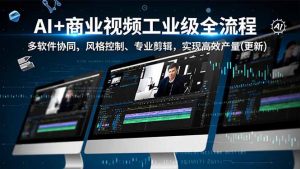 AI+商业视频工业级全流程-2期，多软件协同、风格控制、专业剪辑，实现高效量产(更新-网创项目总站