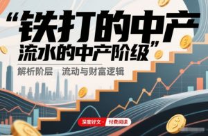 付费文章：铁打的中产，流水的中产阶级-网创项目总站