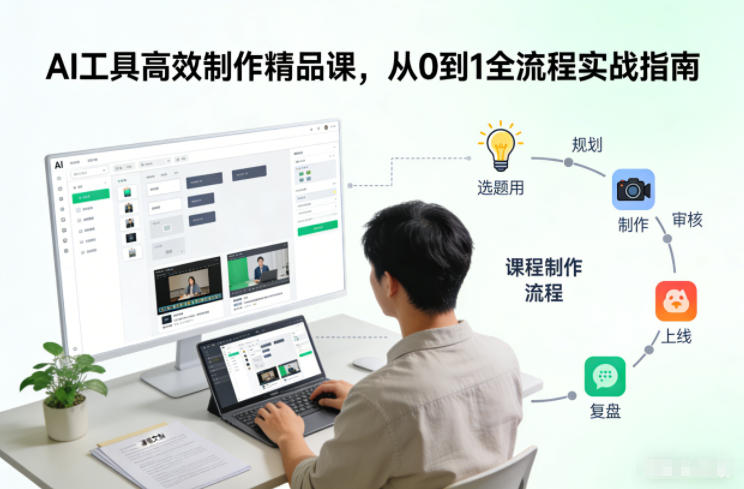 AI工具高效制作精品课，从0到1全流程实战指南-网创项目总站