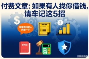 付费文章：如果有人找你借钱，请牢记这5招-网创项目总站