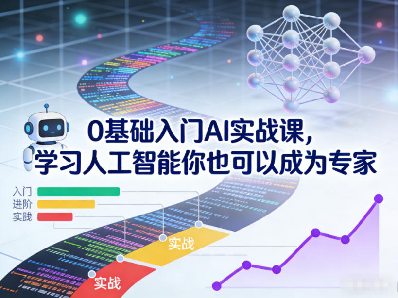 0基础入门AI实战课，学习人工智能你也可以成为专家-网创项目总站