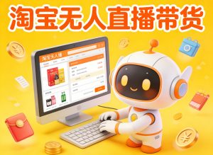 淘宝无人直播带货，24小时自动卖货，月佣金1W+，不违规不封号，不用露脸-网创项目总站