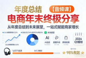 电商年未终极分享，从年度总结到未来展望，一站式赋能商家增长【音频课】-网创项目总站