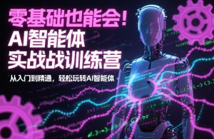 零基础也能会！AI智能体实战训练营：从入门到精通，轻松玩转AI智能体-网创项目总站