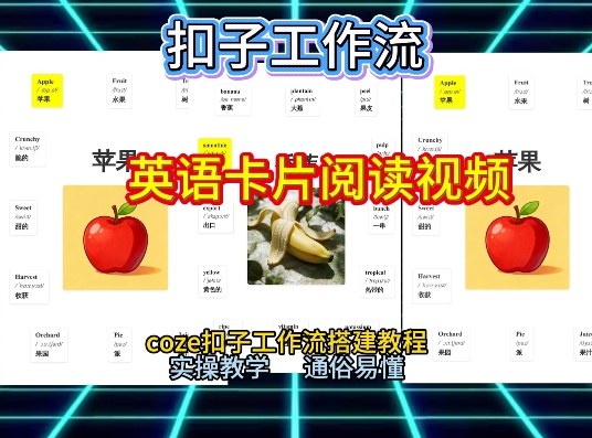 【一键生成英语卡片单词阅读工作流】2026保姆级教程，Coze工作流一键搭，英语单词卡片+阅读练习直接搞定-网创项目总站