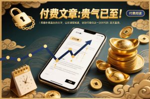 付费文章：贵气已至！用最朴素直白的文字，让你清楚知道，该如何接住这一次时代的泼天富贵-网创项目总站