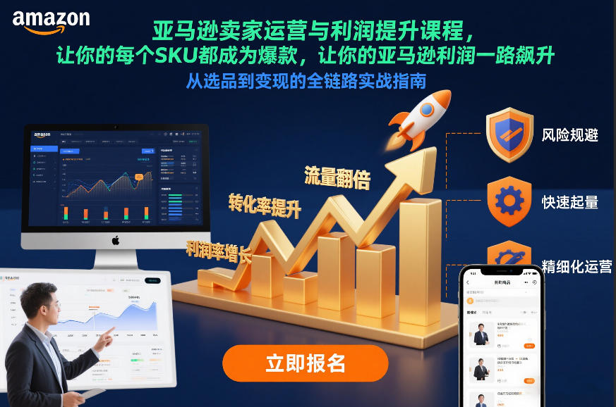 亚马逊卖家运营与利润提升课程，让你的每个SKU都成为爆款，让你的亚马逊利润一路飙升(更新12月)-网创项目总站
