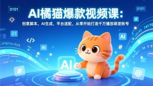 AI橘猫爆款视频课：创意脚本，AI生成，平台适配，从零开始打造千万播放萌宠账号-网创项目总站