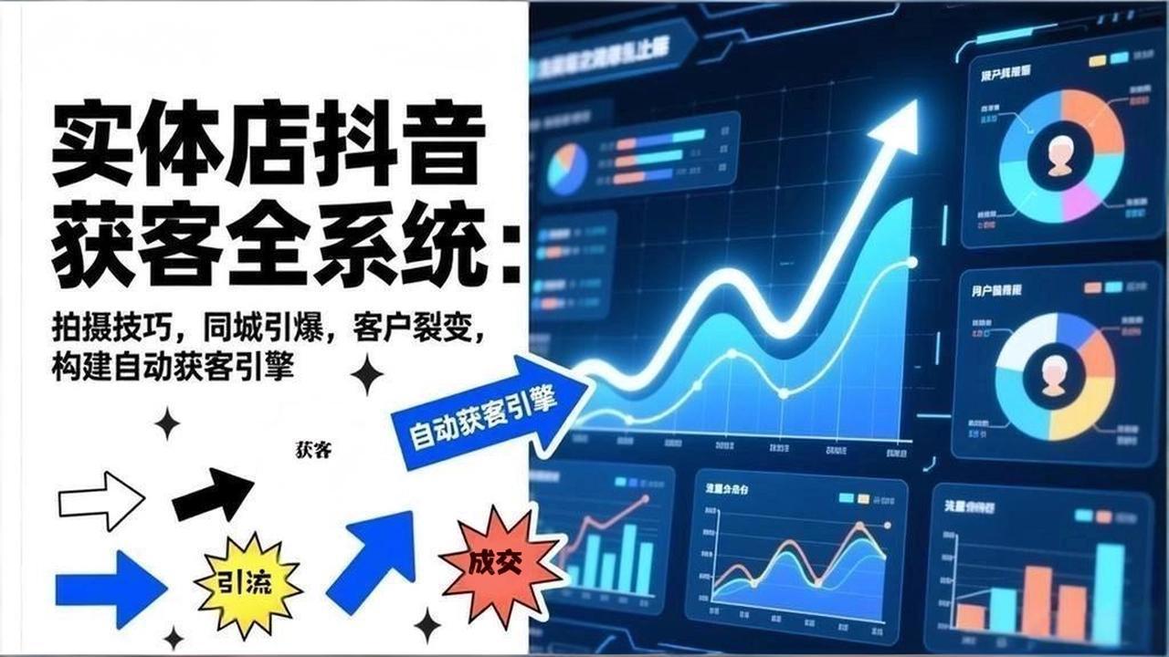 2026实体店抖音获客全系统：拍摄技巧，同城引爆，客户裂变，构建自动获客引擎-网创项目总站