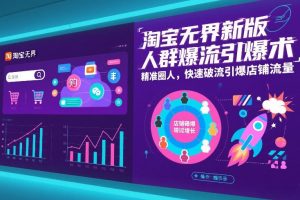 淘宝无界新版人群爆流引爆术，精准圈人，快速破流引爆店铺流量-网创项目总站