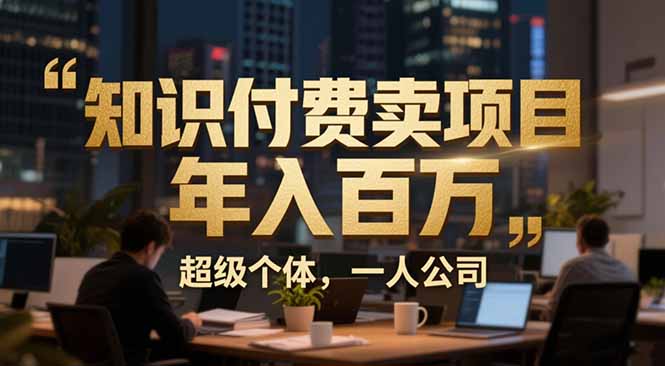 从0到年入百万：超级个体实战心得公开，个人IP×精准引流×成交系统全拆解-网创项目总站