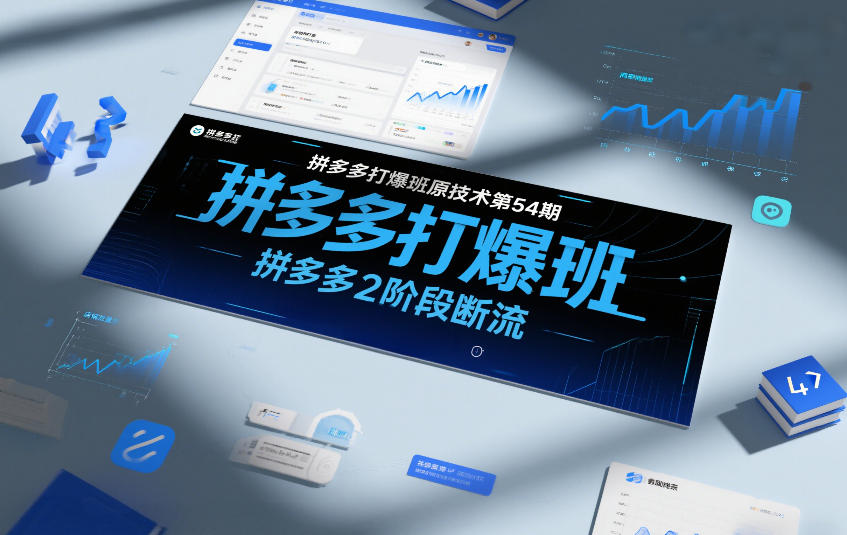 拼多多打爆班原创技术第54期，拼多多2阶段断流-网创项目总站