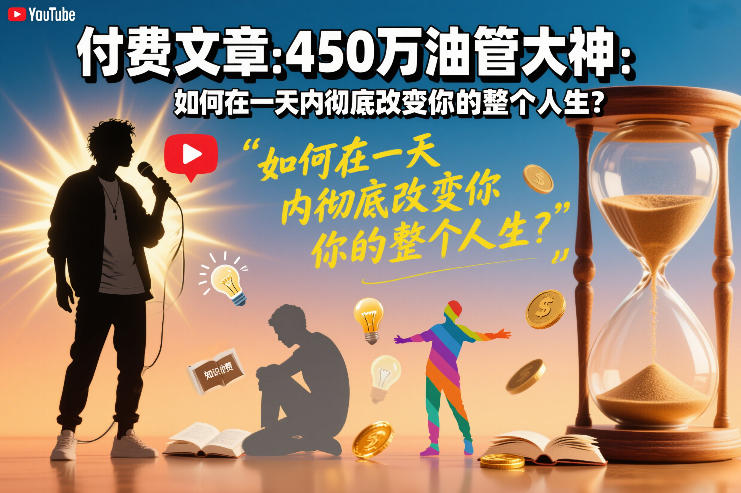 付费文章：450万油管大神：如何在一天内彻底改变你的整个人生？-网创项目总站