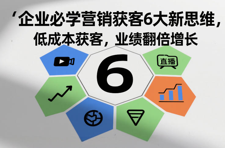 企业必学营销获客6大新思维，低成本获客，业绩翻倍增长-网创项目总站