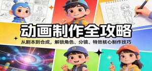 动画制作全攻略：从剧本到合成，解锁角色、分镜、特效核心制作技巧-网创项目总站