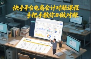 快手平台电商会计对账课程，手把手教你做对账-网创项目总站
