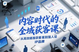 内容时代的全域获客课，从高效精准获客到强人设IP品牌-网创项目总站