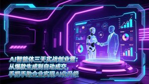 AI智能体三天实战创业营：从爆款生成到自动成交，手把手助企业实现AI化升级-网创项目总站