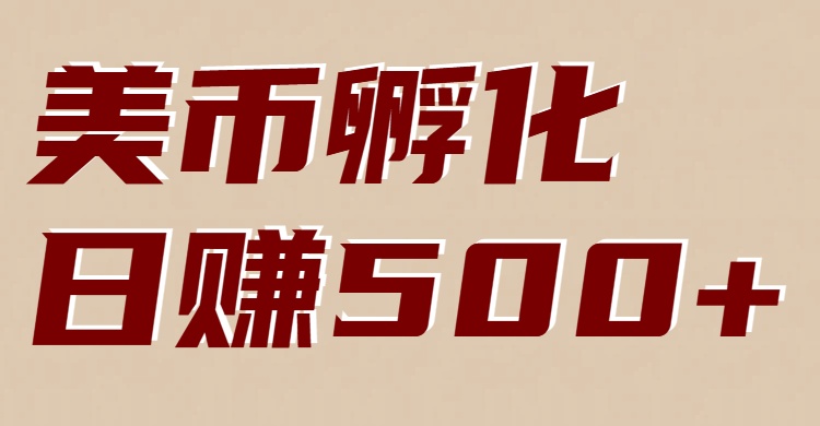 美币孵化项目：电脑全自动挂机赚美金，小白轻松上手-网创项目总站