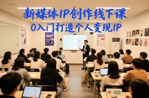 新媒体IP创作线下课，0入门打造个人变现IP-网创项目总站