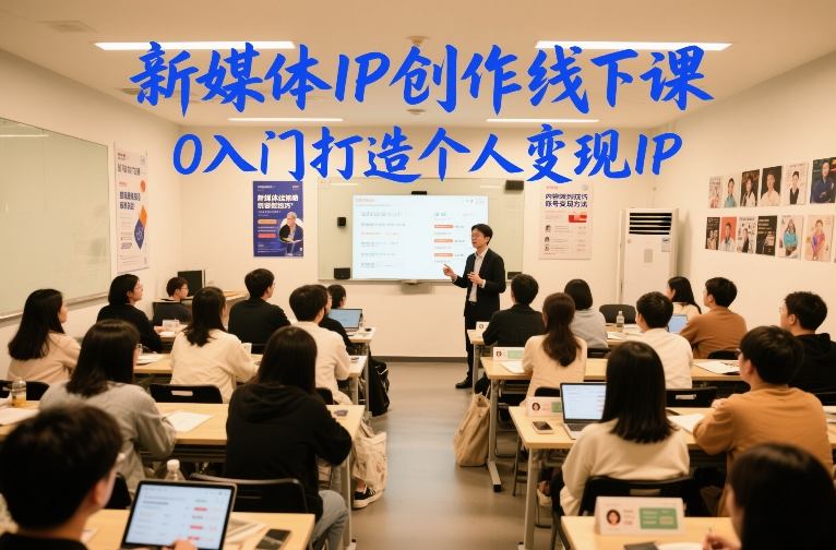 新媒体IP创作线下课，0入门打造个人变现IP-网创项目总站