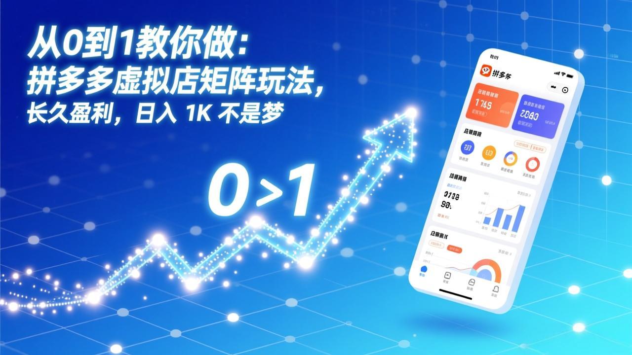 从0到1教你做：拼多多虚拟店矩阵玩法，长久盈利，日入 1K 不是梦-网创项目总站