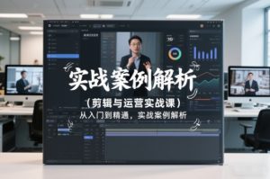 剪辑与运营实战课，从入门到精通，实战案例解析(更新2026)-网创项目总站